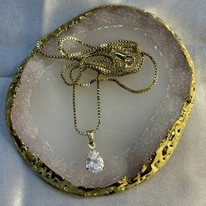 18k Gold Filled Tear Drop Necklace